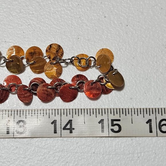 Rainbow Disc Chain Necklace Statement Pride Boho Fashion Jewelry Women - Picture 8 of 8